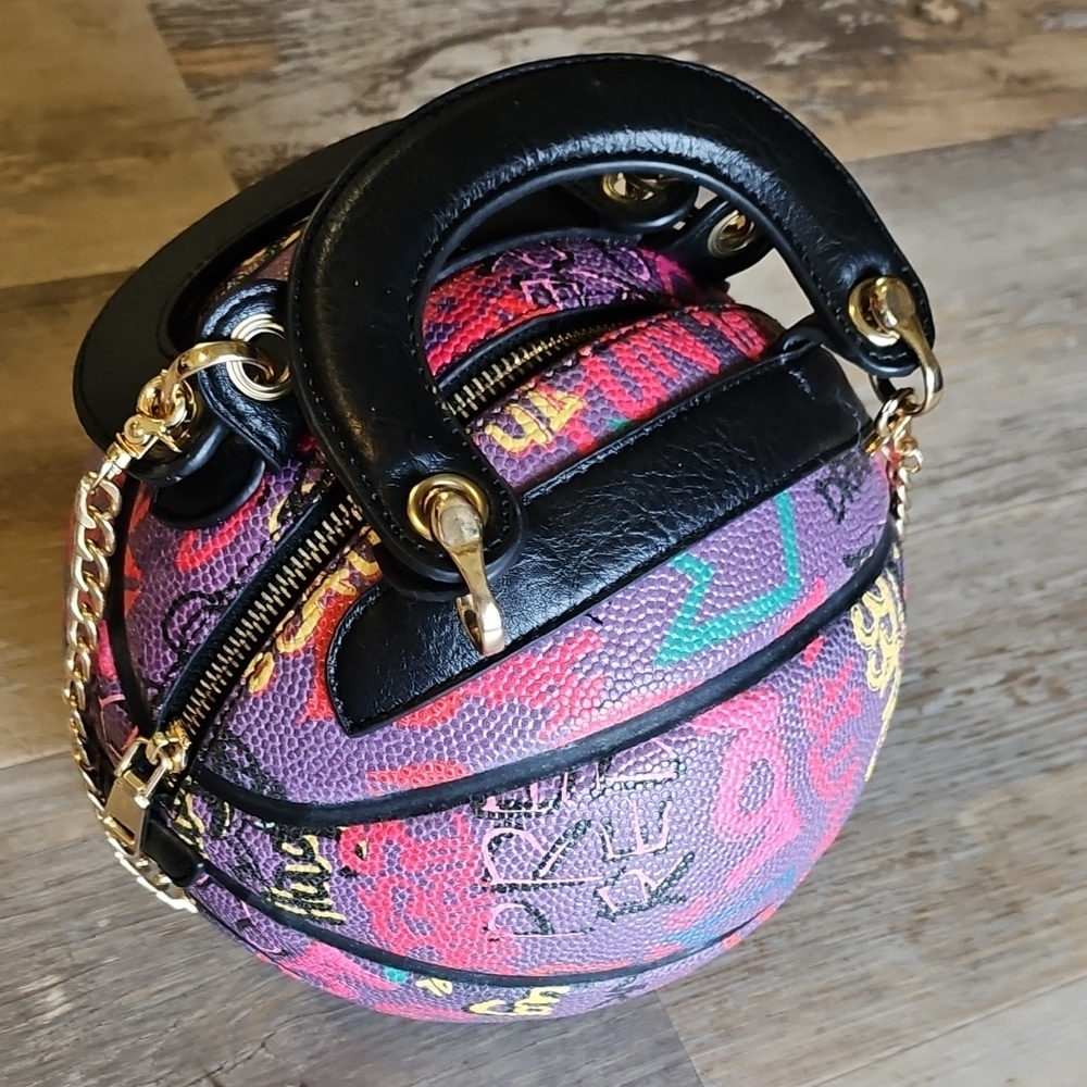 Stylish Black and Purple Women's Handbag
